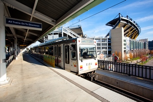 Public Transit Passenger Rail Downtown Pittsburgh